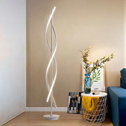 Spiral LED Floor Lamp Acrylic Modern Reading Light | Varelix