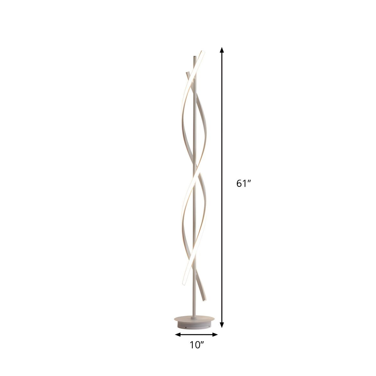 Spiral LED Floor Lamp Acrylic Modern Reading Light | Varelix