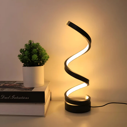 Spiral LED Table Lamp with Dimmable 3 Light Modes | Pefure