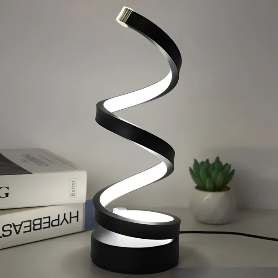 Spiral LED Table Lamp with Dimmable 3 Light Modes | Pefure