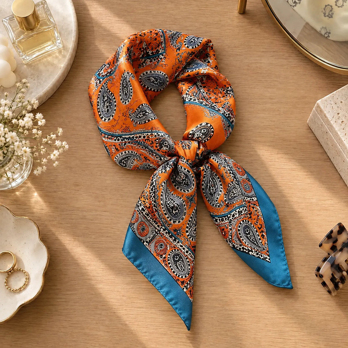 Square Printed Women's Neck Scarf