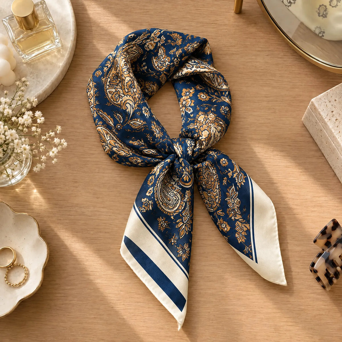 Square Printed Women's Neck Scarf