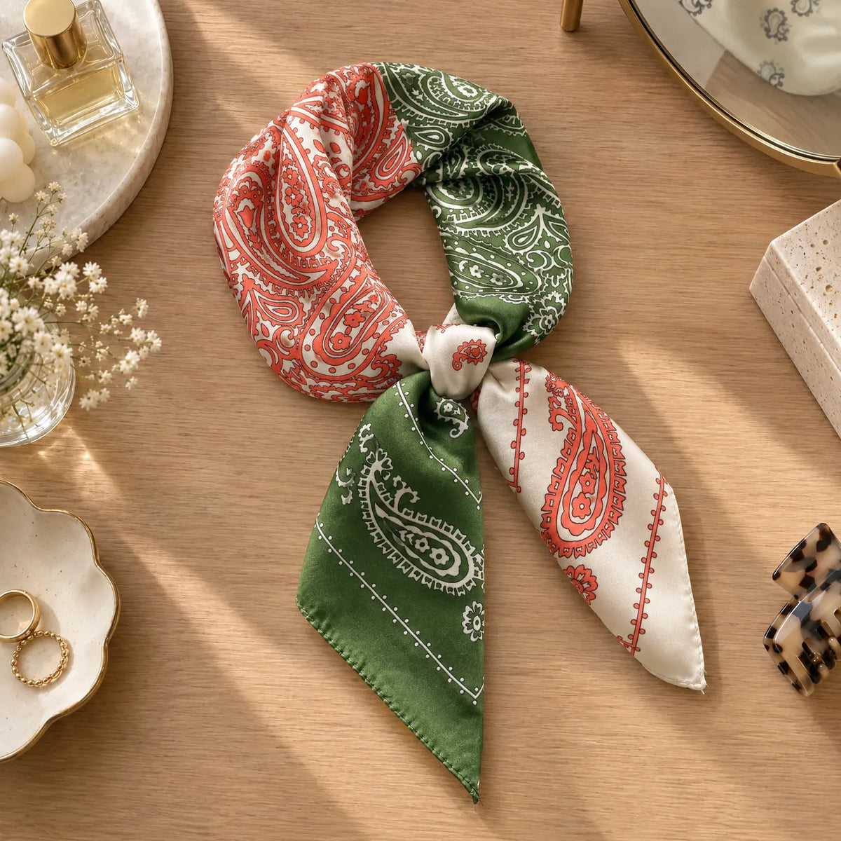 Square Printed Women's Neck Scarf