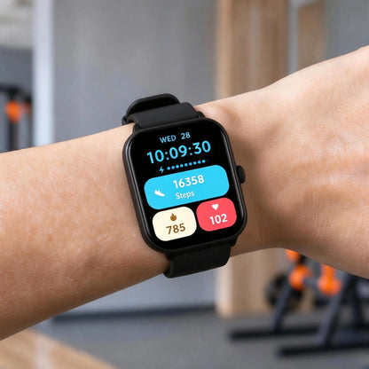 Square Touch Screen Fitness Tracker Watch
