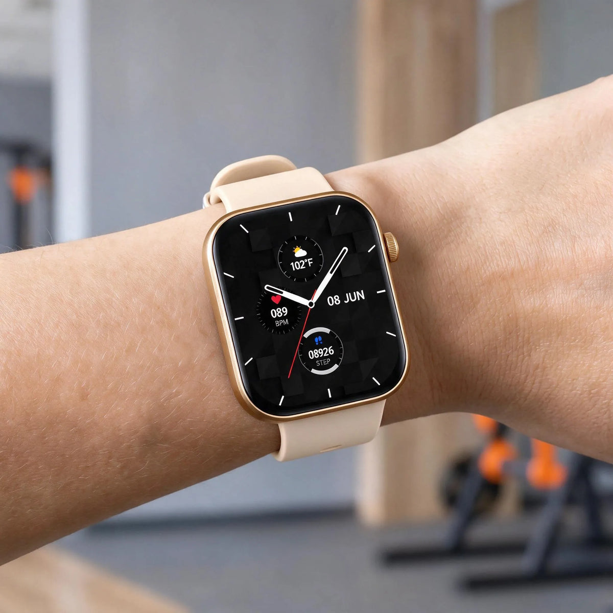 Square Touch Screen Fitness Tracker Watch