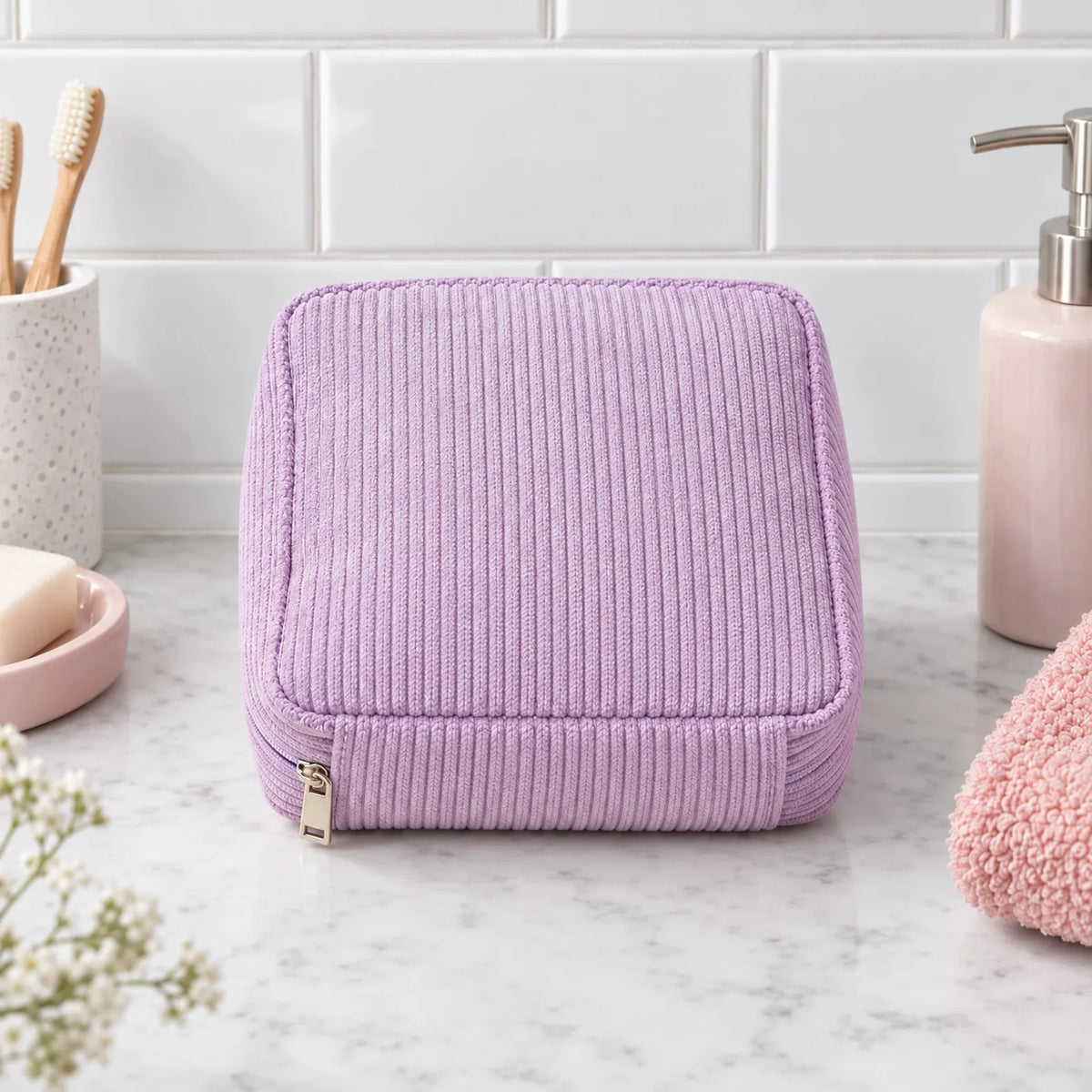 Square Travel Makeup Pouch