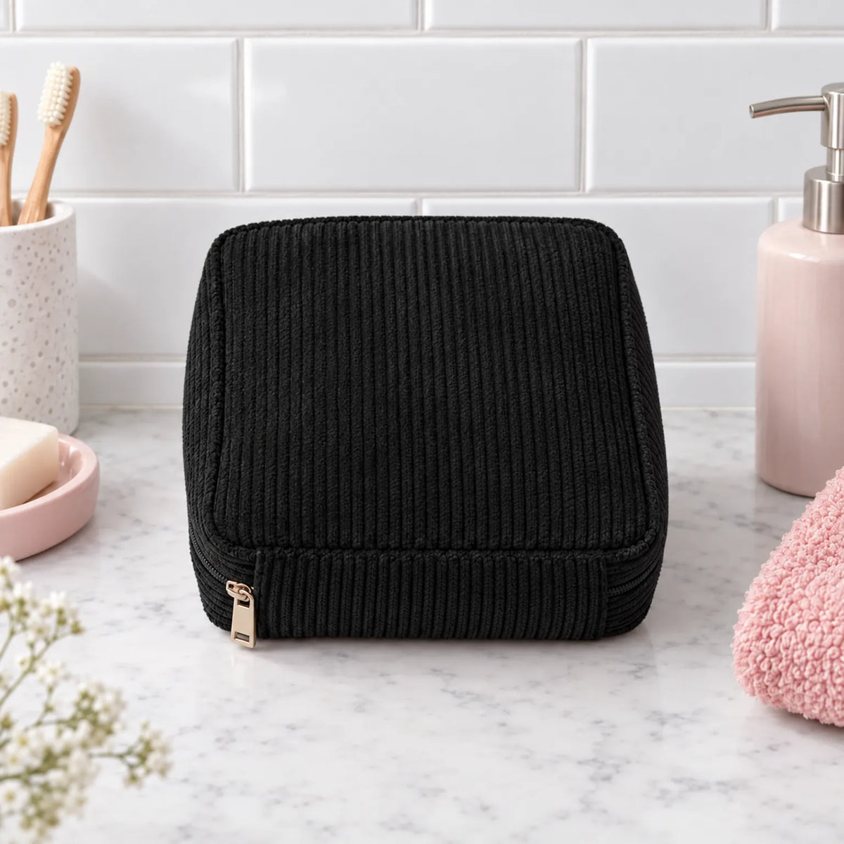 Square Travel Makeup Pouch