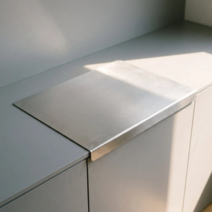 Stainless Steel Cutting Board with L Shaped Counter Edge