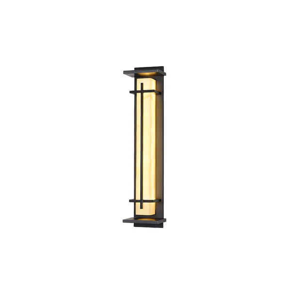 Stainless Steel Outdoor LED Wall Light Alabaster Finish | Ervona