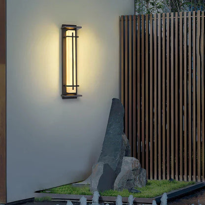 Stainless Steel Outdoor LED Wall Light Alabaster Finish | Ervona