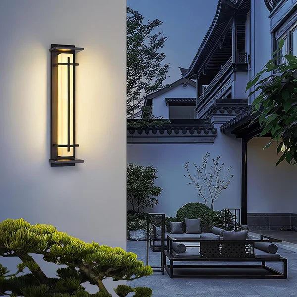 Stainless Steel Outdoor LED Wall Light Alabaster Finish | Ervona