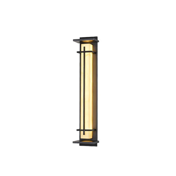 Stainless Steel Outdoor LED Wall Light Alabaster Finish | Ervona