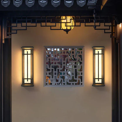 Stainless Steel Outdoor LED Wall Light Alabaster Finish | Ervona