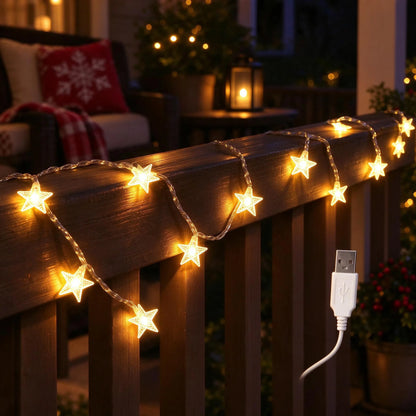 Star LED Christmas Fairy String Lights