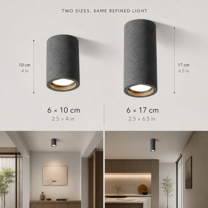 Stone Cylinder Ceiling Light Japanese Minimalist Style | Kairova