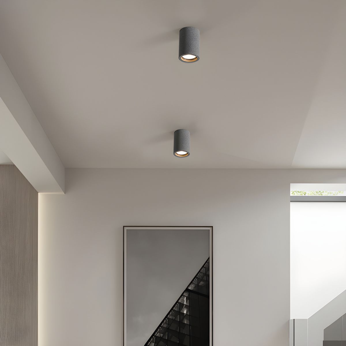 Stone Cylinder Ceiling Light Japanese Minimalist Style | Kairova