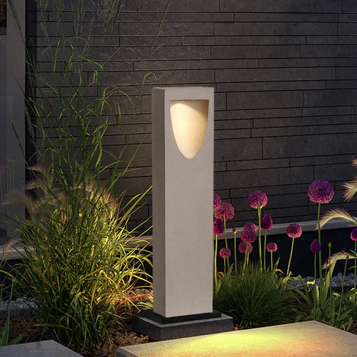 Stone Outdoor Path Light Warm LED Modern Design | Qarnix
