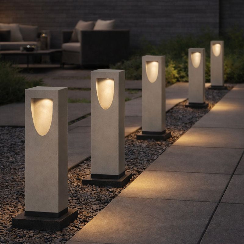 Stone Outdoor Path Light Warm LED Modern Design | Qarnix