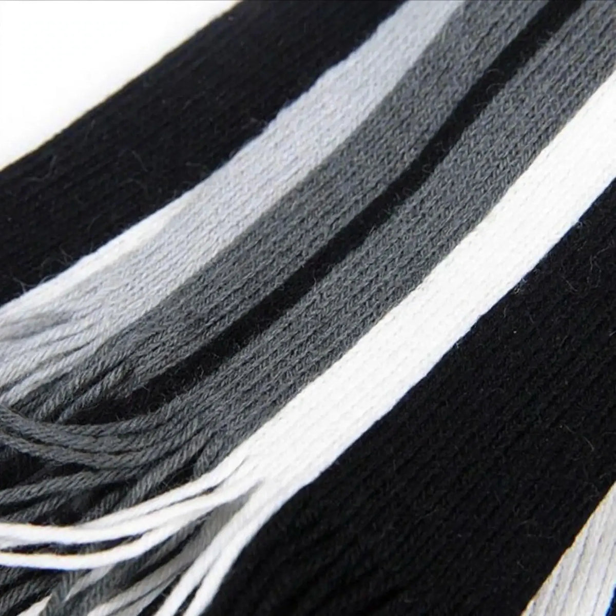 Striped Knit Winter Scarf