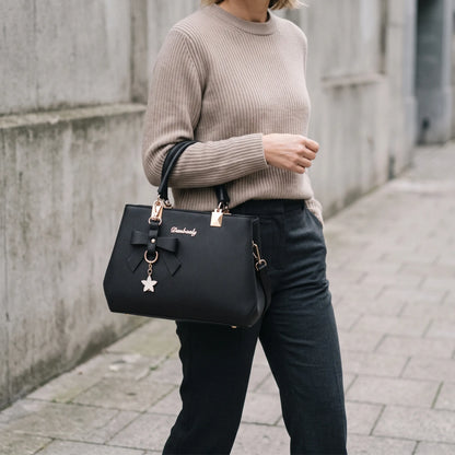 Structured Shoulder Bag With Card Wallet