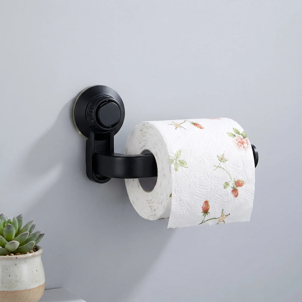 Suction Cup Toilet Paper Holder for Drill-Free Mounting