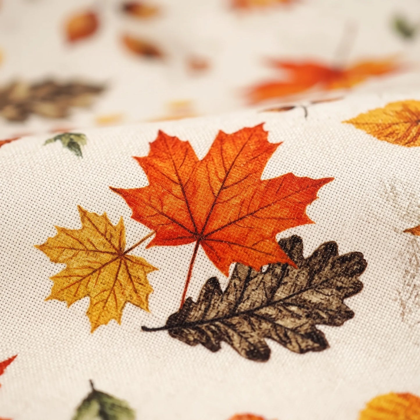 Tablecloth for Fall Thanksgiving with Autumn Leaves
