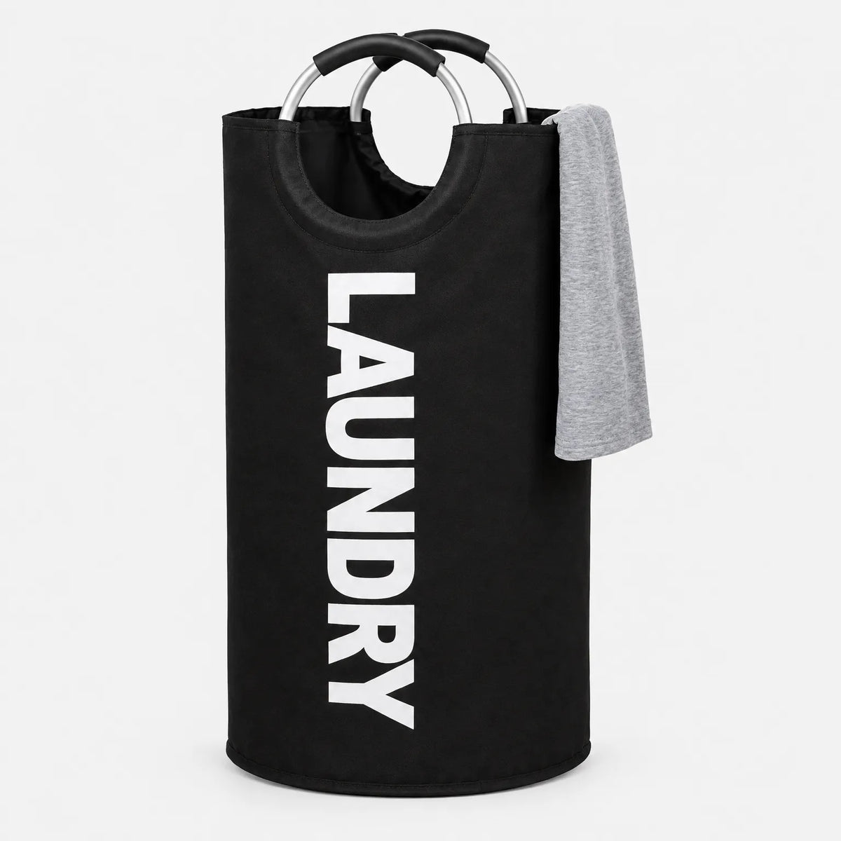 Tall Foldable Laundry Basket with Padded Carry Handle