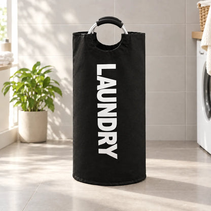 Tall Foldable Laundry Basket with Padded Carry Handle