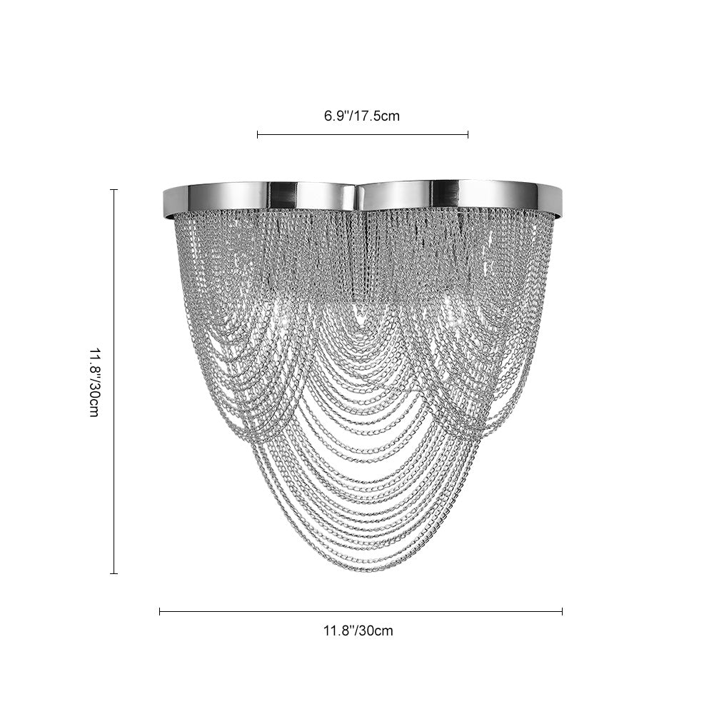 Tassel Wall Sconce Modern G9 Dual Light Fixture | Astero