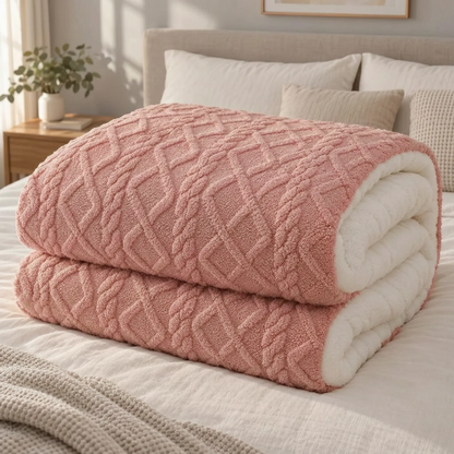 Textured Weighted Winter Comforter with Fleece Lining