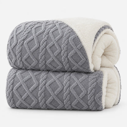 Textured Weighted Winter Comforter with Fleece Lining