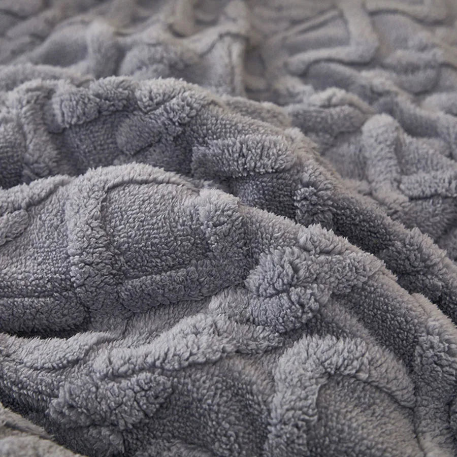 Textured Weighted Winter Comforter with Fleece Lining