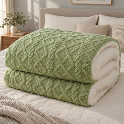 Textured Weighted Winter Comforter with Fleece Lining