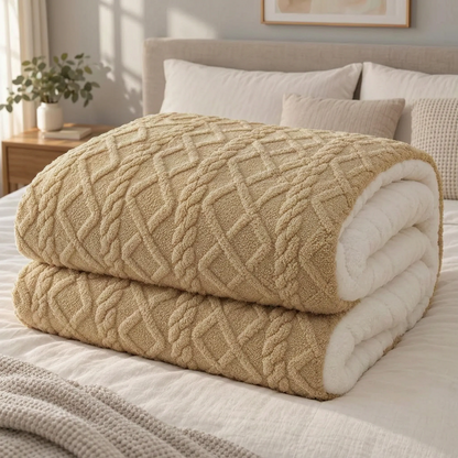 Textured Weighted Winter Comforter with Fleece Lining