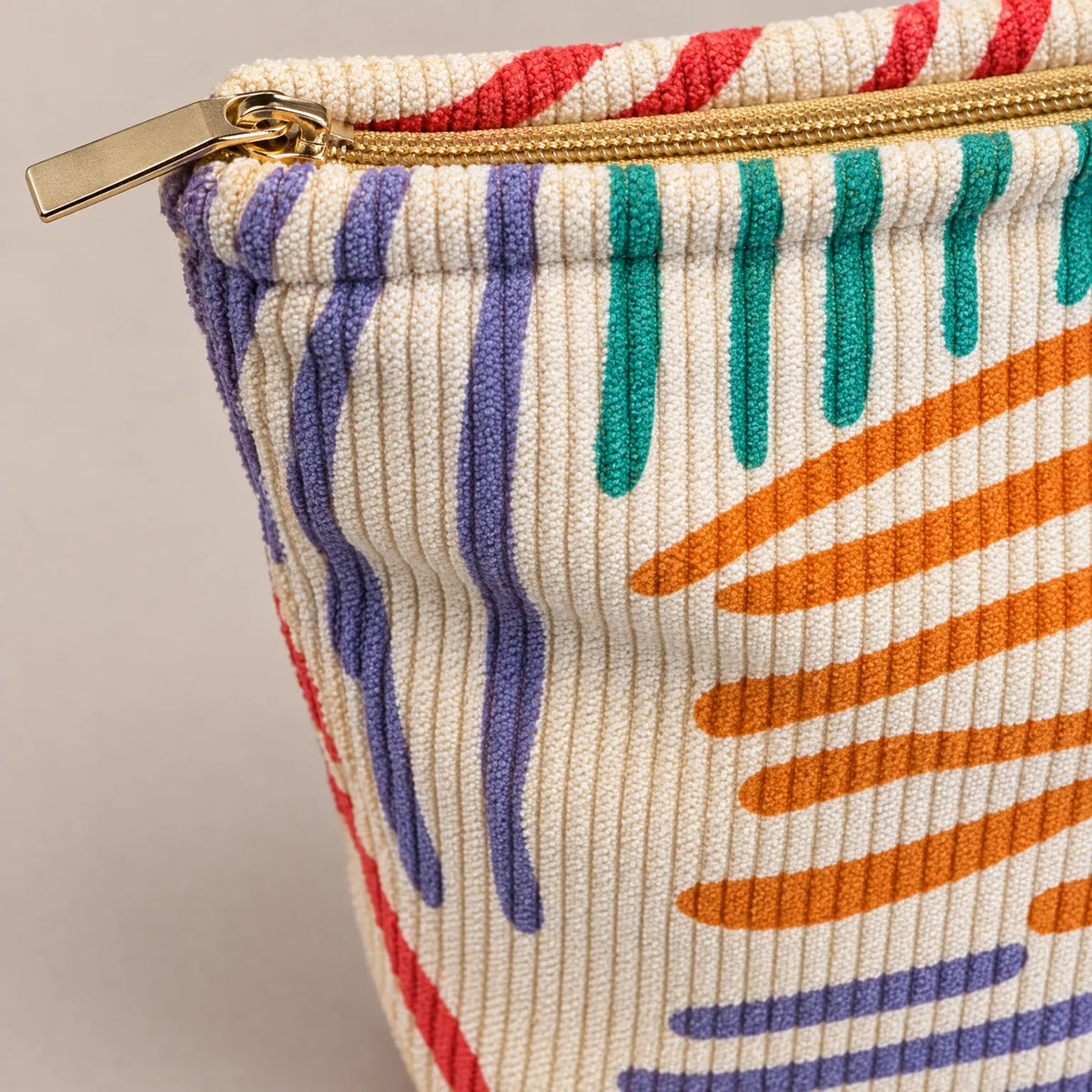 Textured Zip Cosmetic Bag