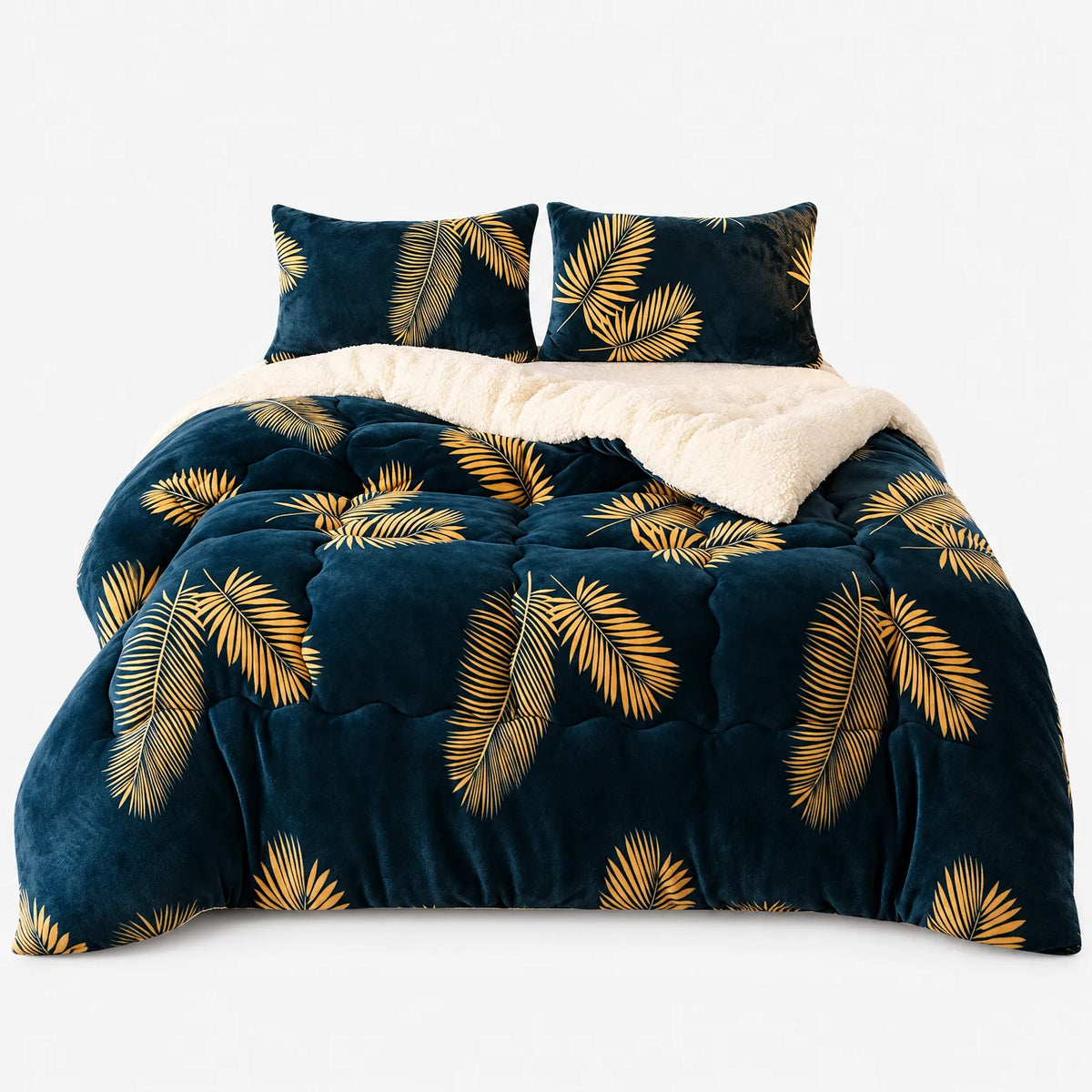 Thick Fleece Comforter with Plush Dual Sided Design