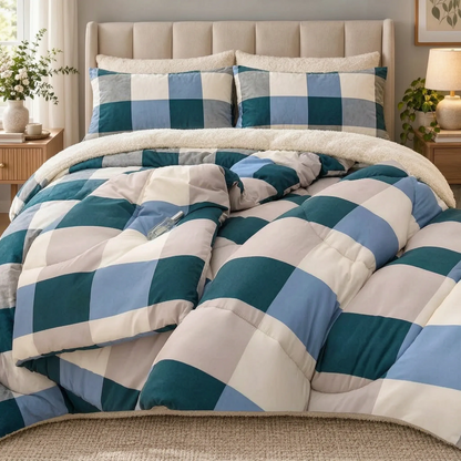 Thick Fleece Comforter with Plush Dual Sided Design