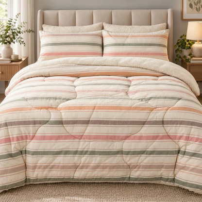 Thick Fleece Comforter with Plush Dual Sided Design