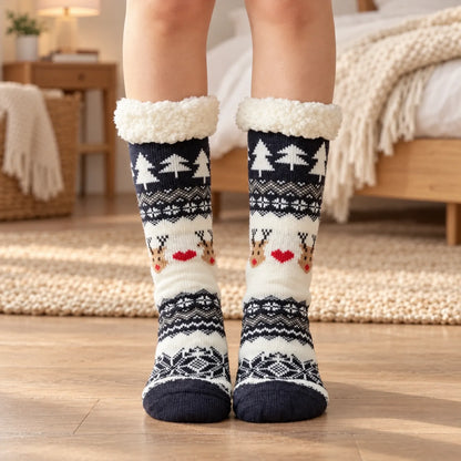 Thick Knit Winter Slipper Socks