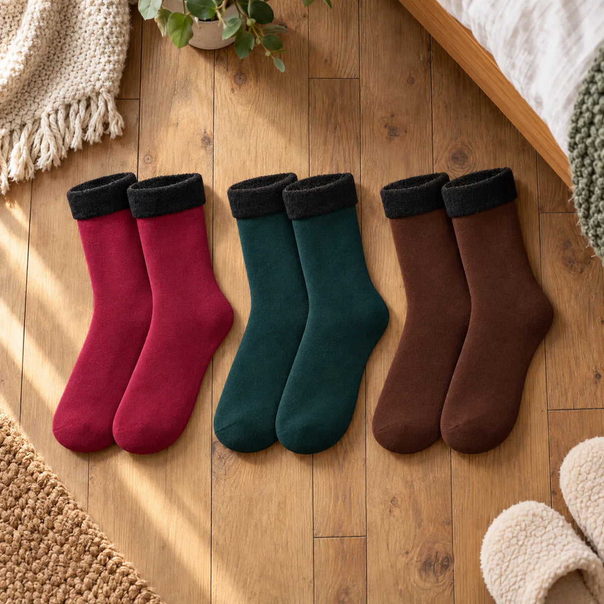 Thick Lined Low Tube Socks