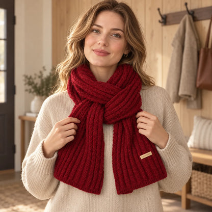 Thick Ribbed Knit Winter Scarf