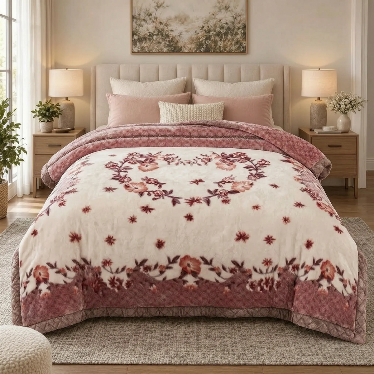 Thick Weighted Winter Comforter with Plush Design