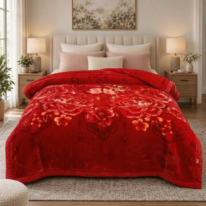 Thick Weighted Winter Comforter with Plush Design