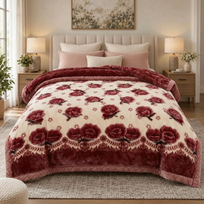 Thick Weighted Winter Comforter with Plush Design