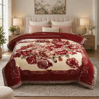 Thick Weighted Winter Comforter with Plush Design