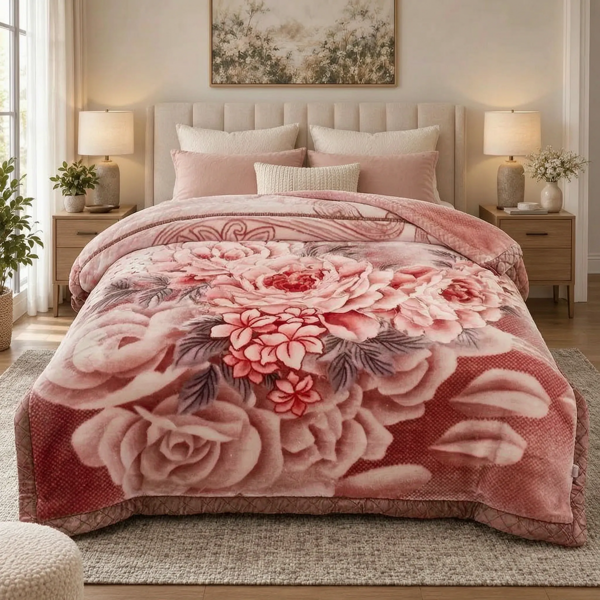 Thick Weighted Winter Comforter with Plush Design
