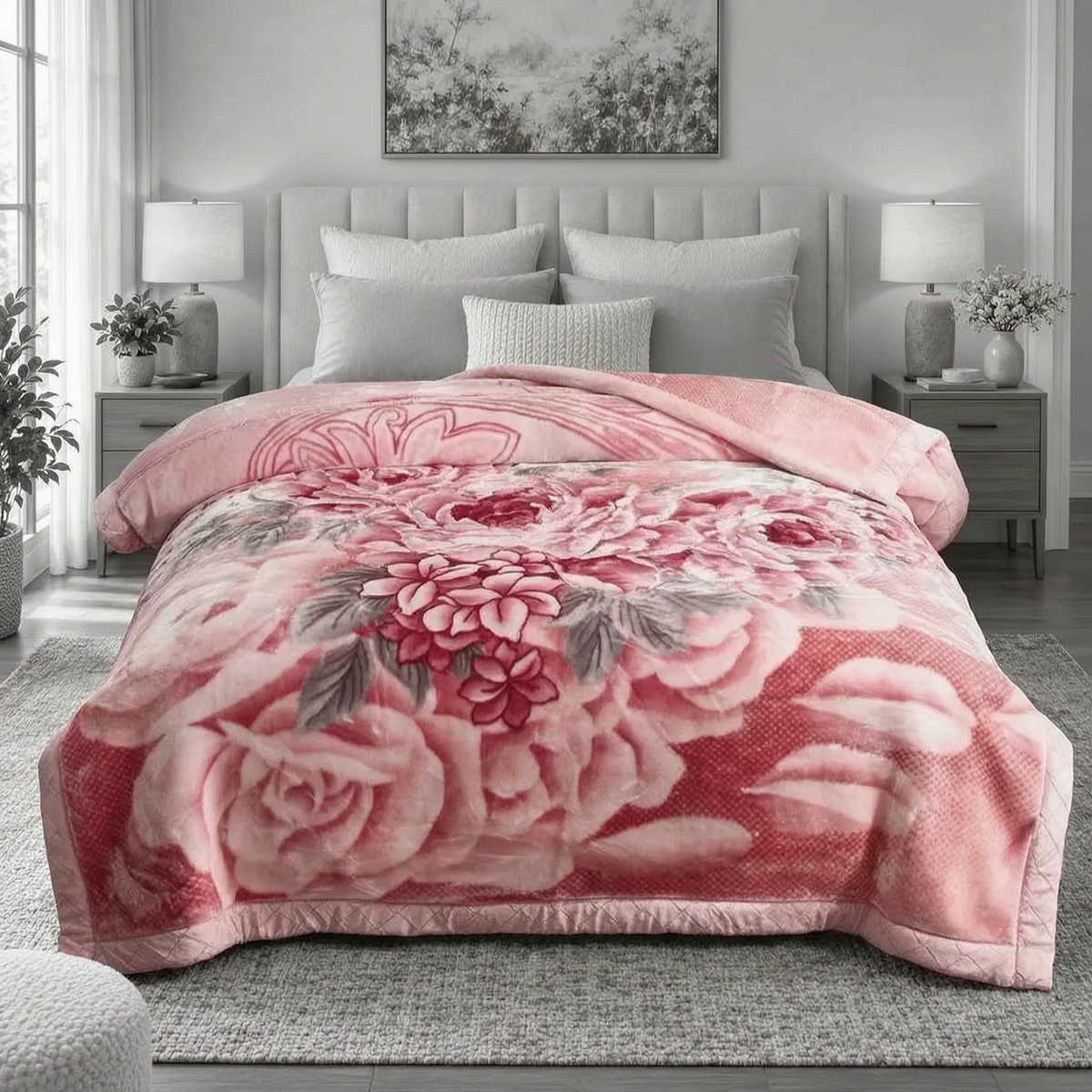 Thick Weighted Winter Comforter with Plush Design