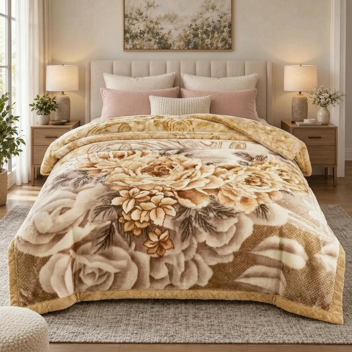 Thick Weighted Winter Comforter with Plush Design