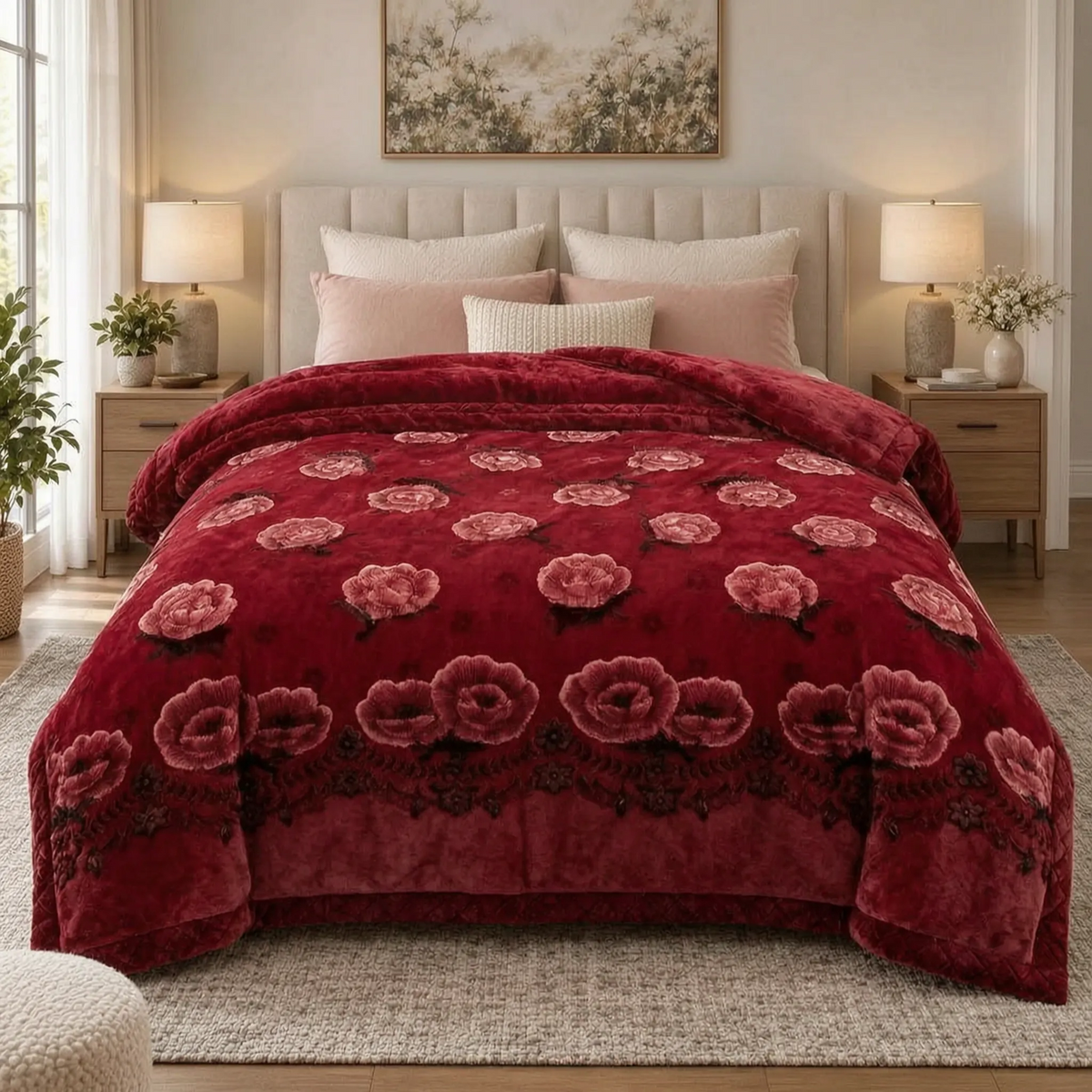 Thick Weighted Winter Comforter with Plush Design