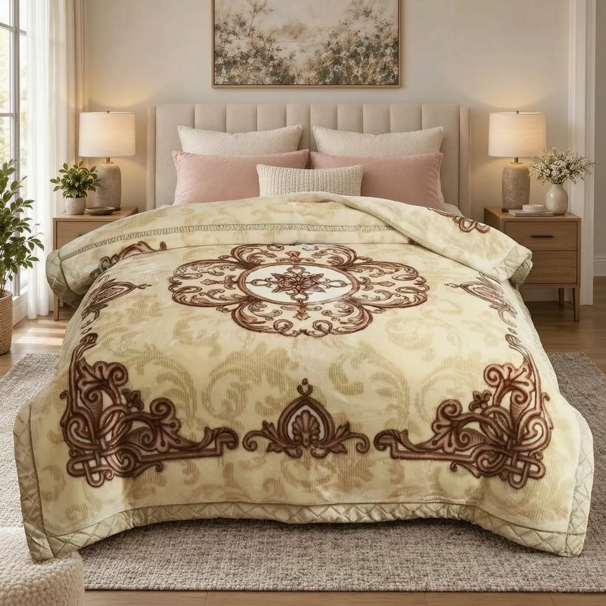 Thick Weighted Winter Comforter with Plush Design